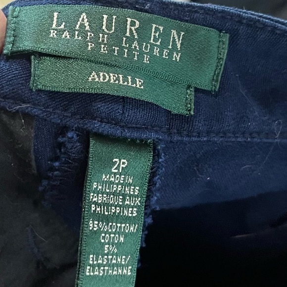 Lauren Ralph Lauren Petite Adelle Navy Blue Straight Leg Pants 2P - Picture 5 of 5